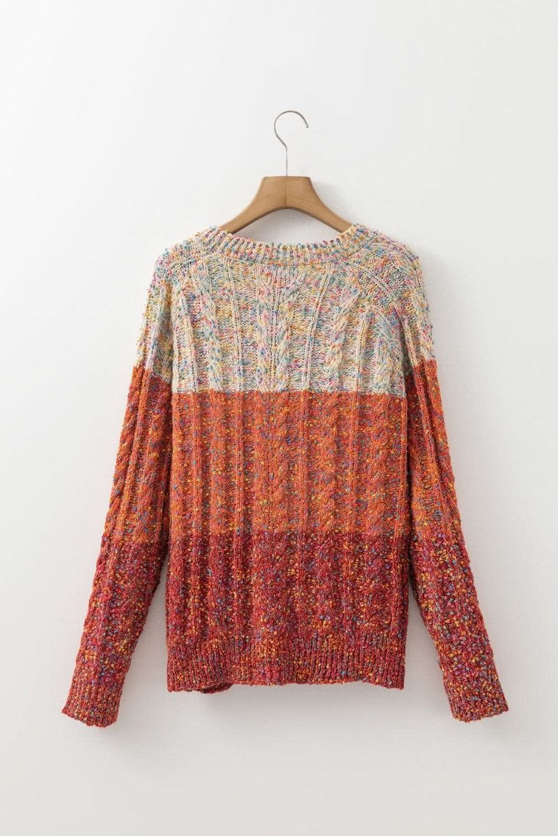 Multicolour Colorful Confetti Wool Ball Knitted Sweater - Love Salve